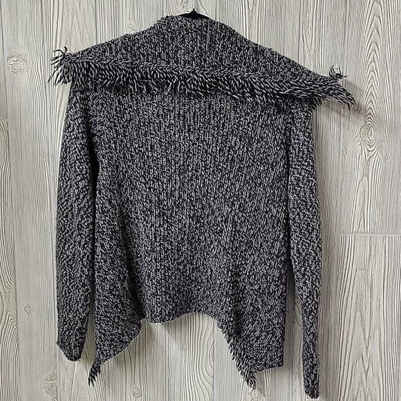 Berretti Cardigan Wool Blend Sweater Fringe Detail Tie Front Womens Small - Picture 5 of 9